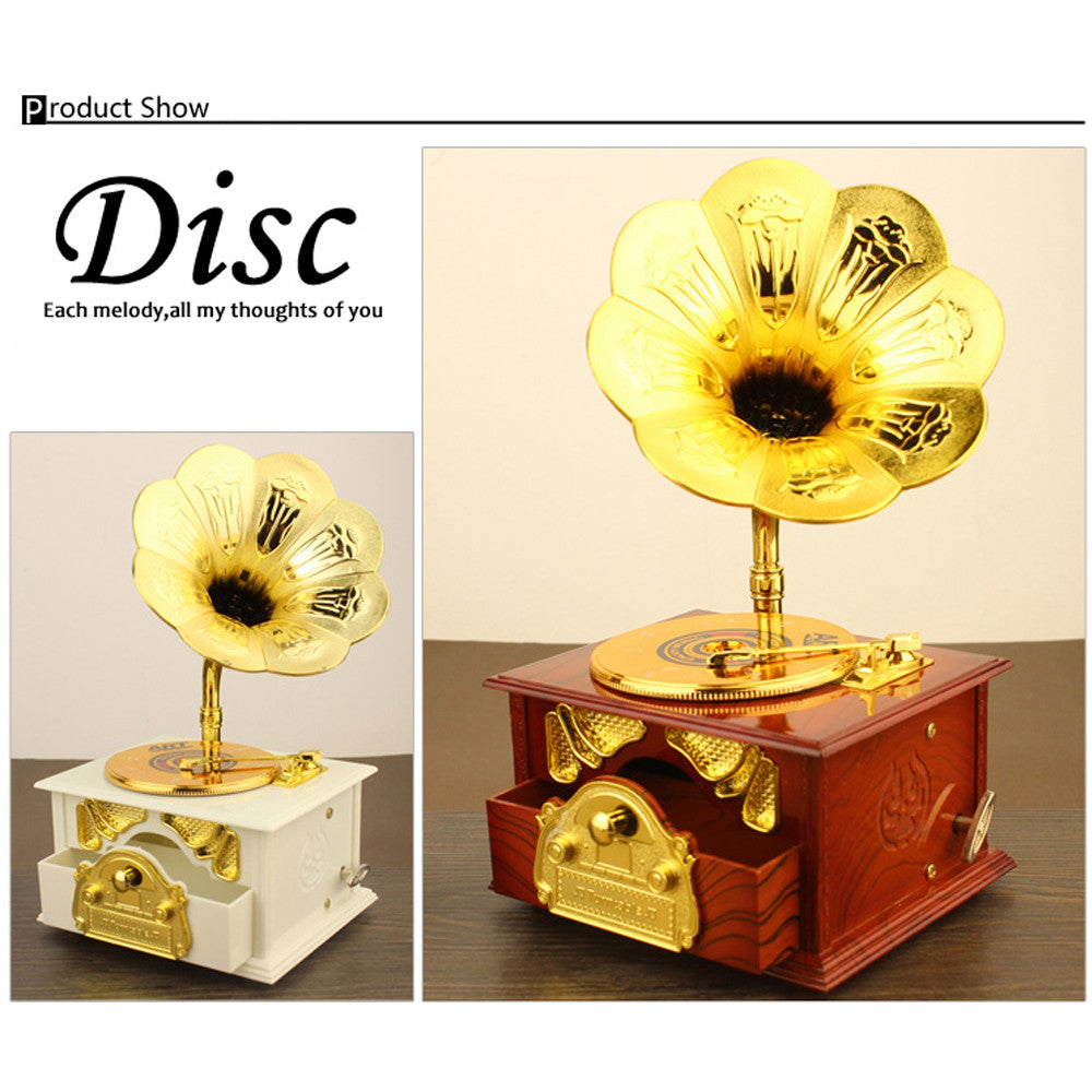 Phonograph Music Box Best Gift Table Decor - Home Decor