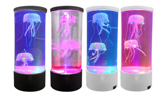 LED Jellyfish Aquarium Lamp Night - Home Decor