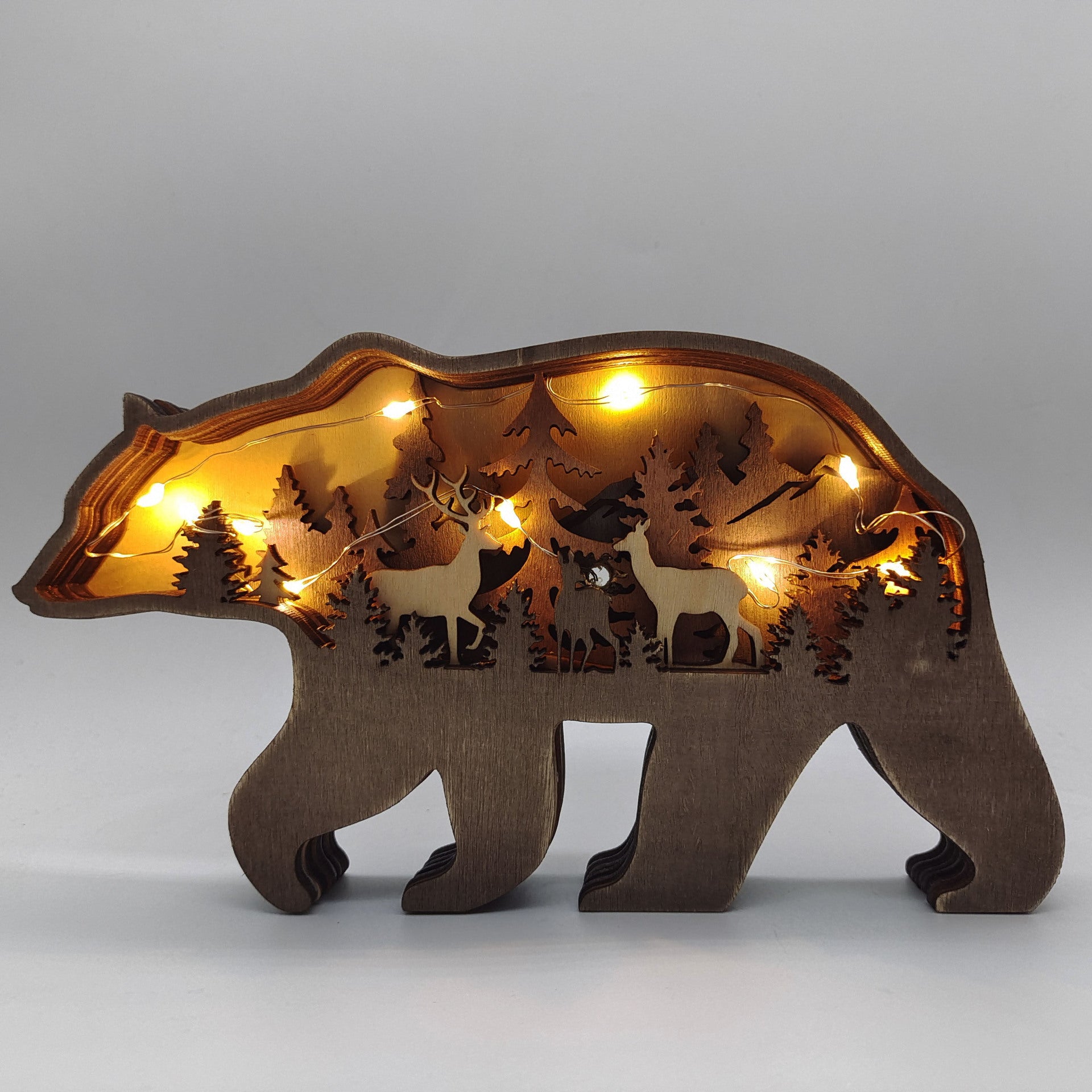 Decoration Wooden Animal Carving Handcraft Gift - Home Decor