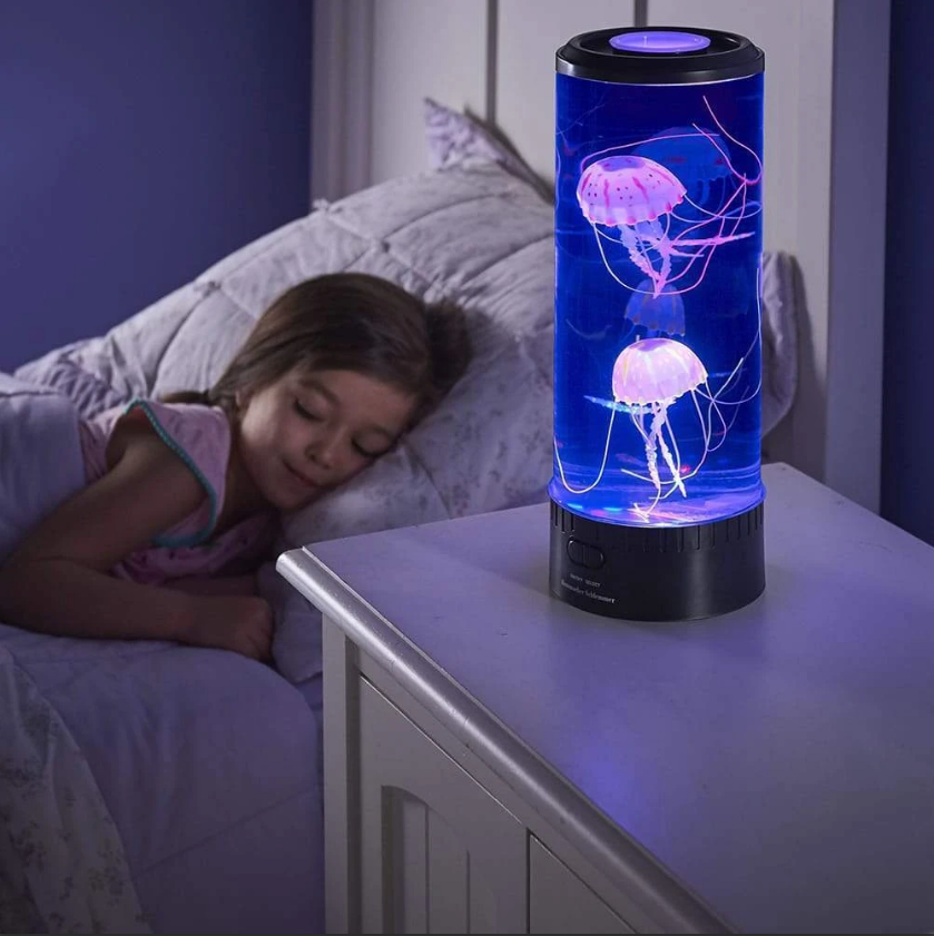 LED Jellyfish Aquarium Lamp Night - Home Decor