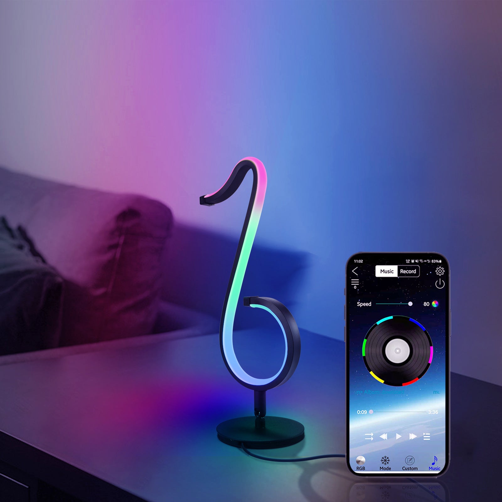 Remote Control Symphony Atmosphere LED Night Light - Home Decor