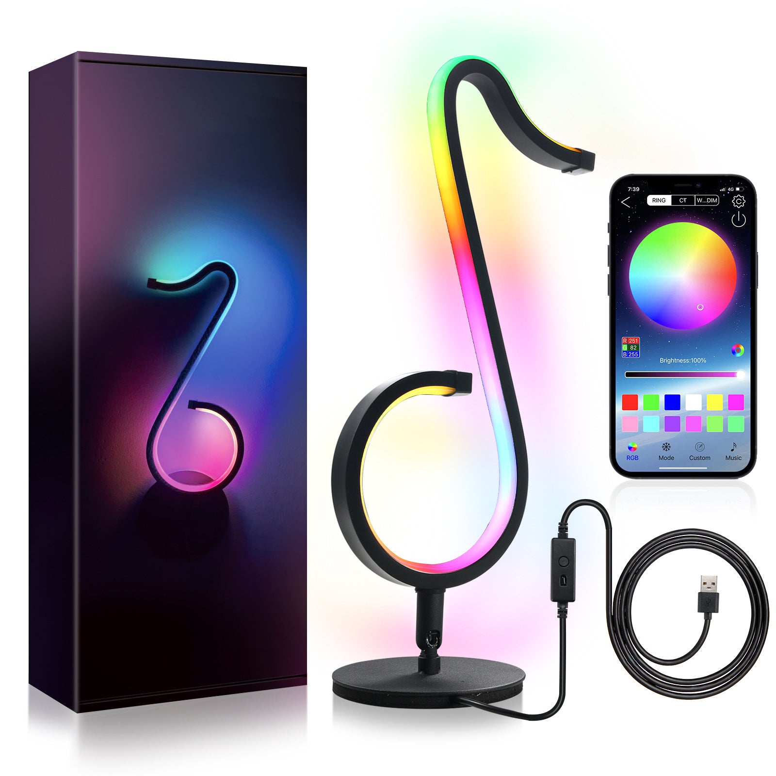 Remote Control Symphony Atmosphere LED Night Light - Home Decor