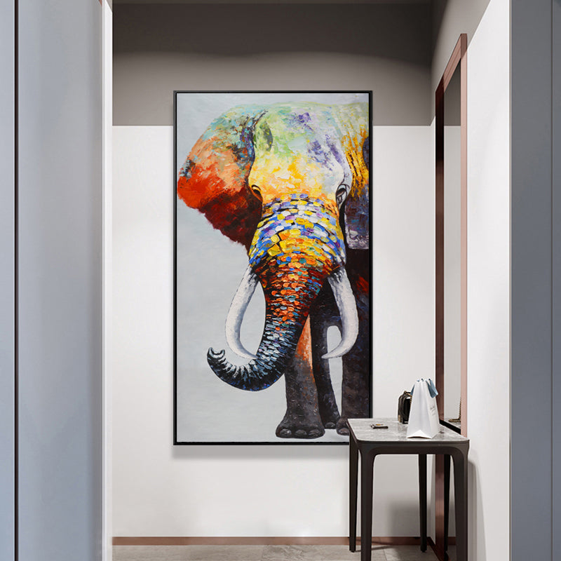 Abstract Elephant Oil Painting Wall Decor - Home Decor