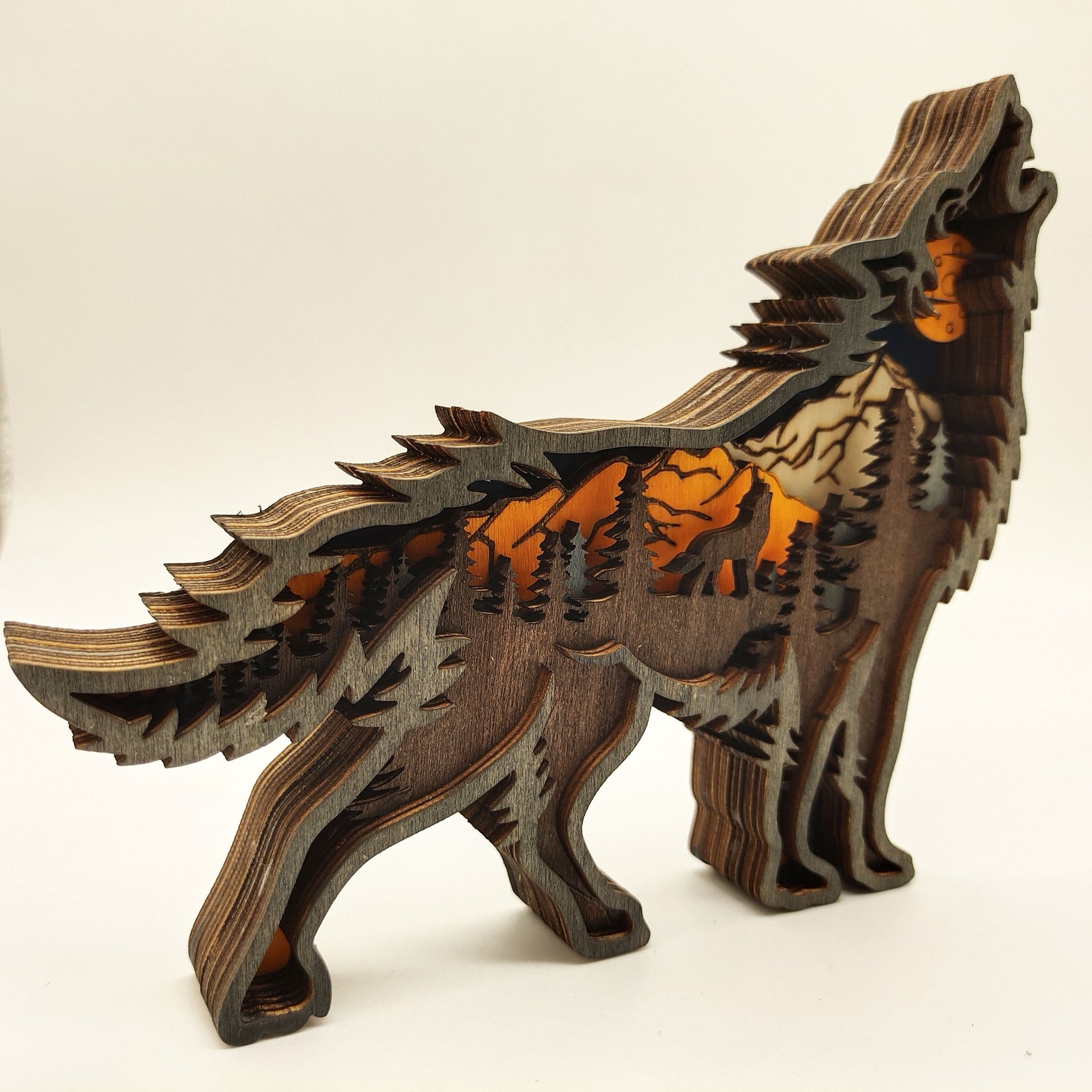 Decoration Wooden Animal Carving Handcraft Gift - Home Decor