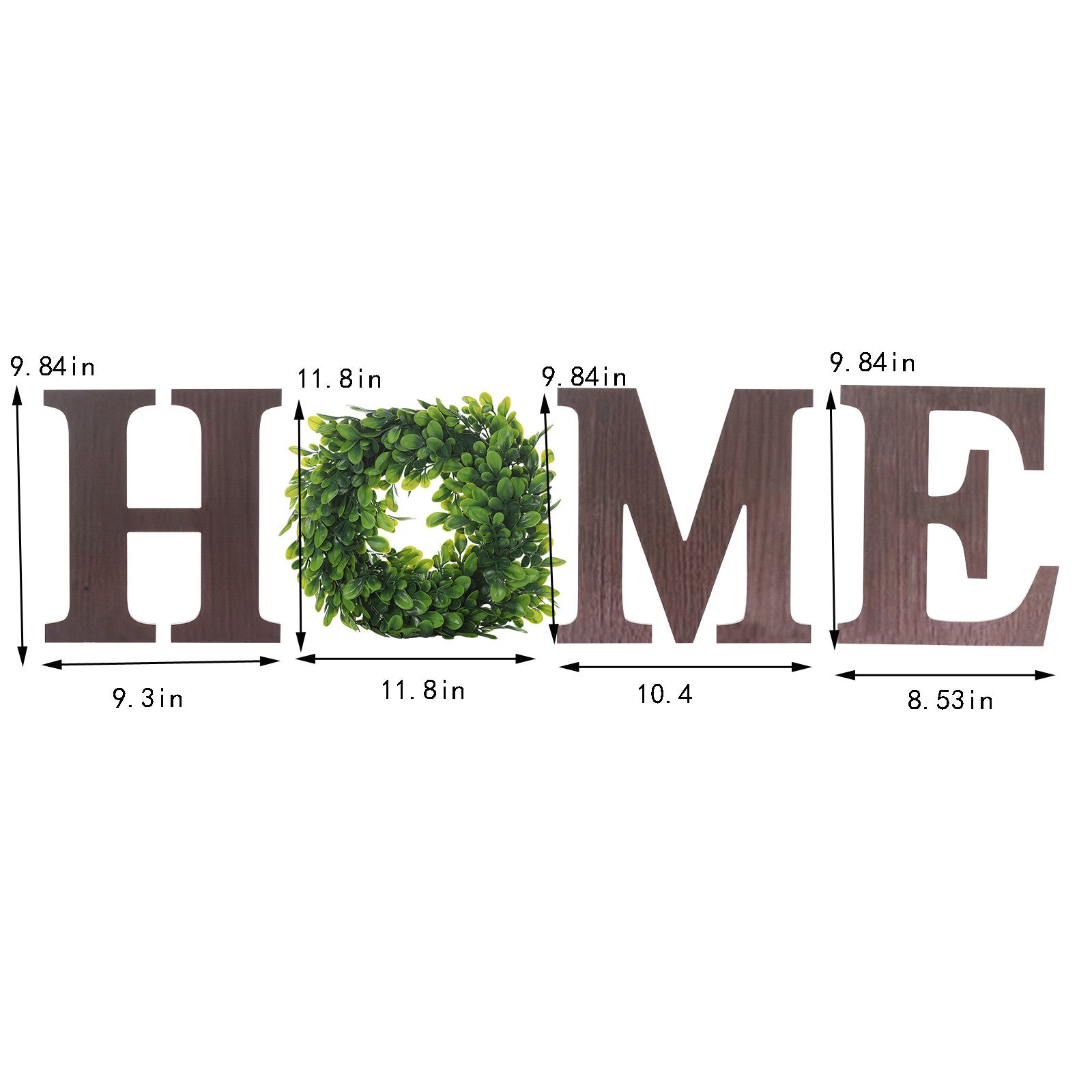 Wall Hanging Wood Home Sign With Artificial  Letters - Home Decor