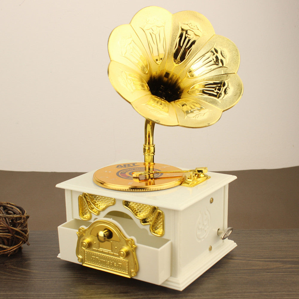 Phonograph Music Box Best Gift Table Decor - Home Decor