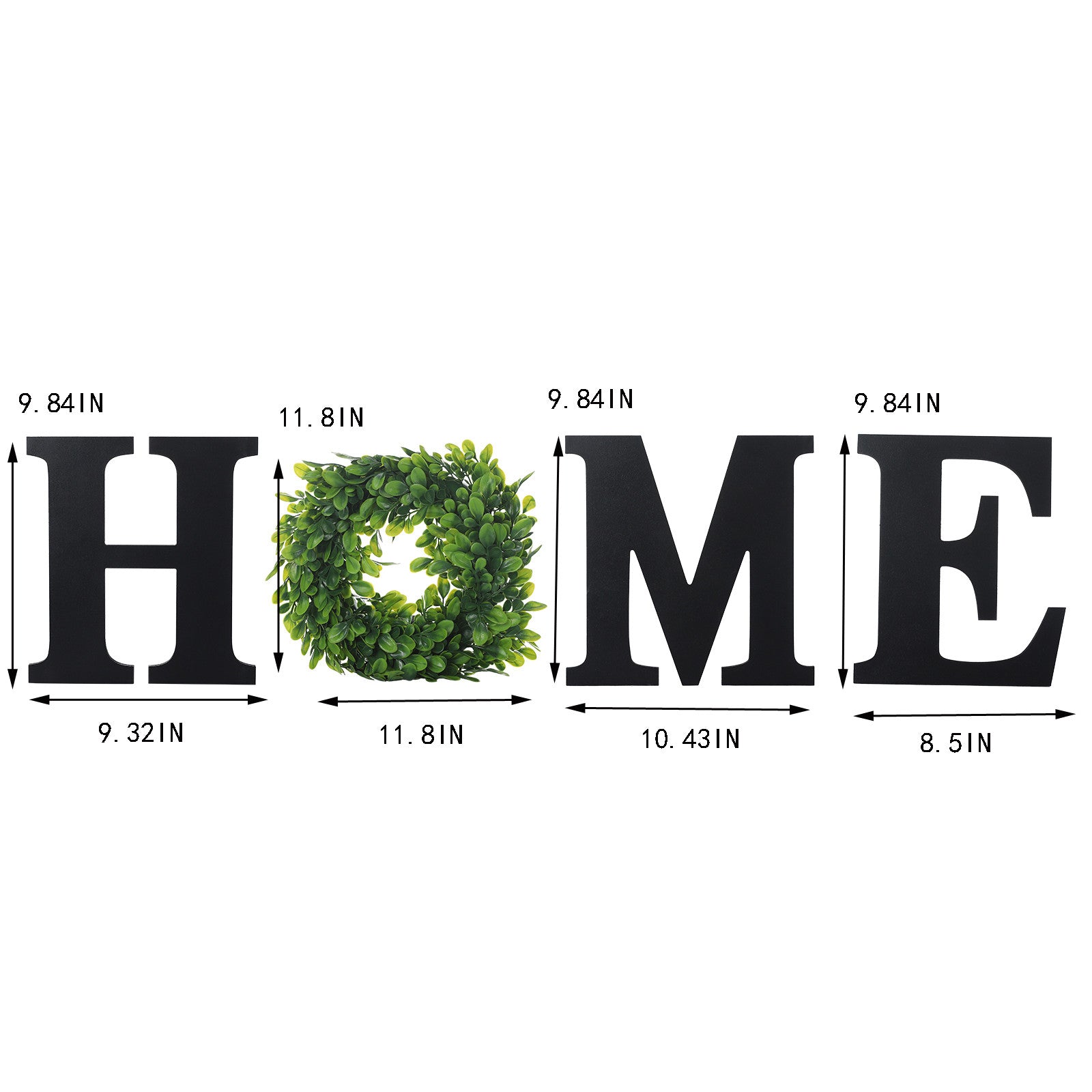 Wall Hanging Wood Home Sign With Artificial  Letters - Home Decor